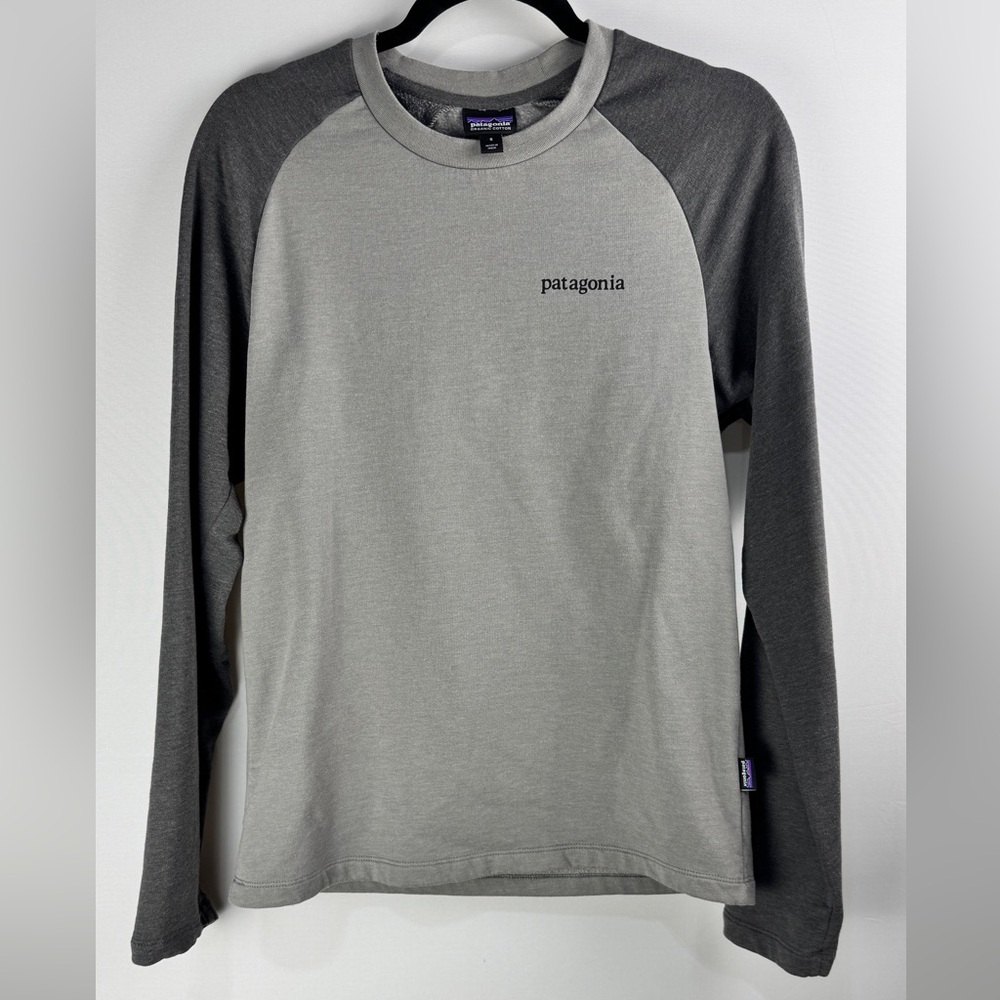 Patagonia LOGO Organic Cotton Gray Crewneck